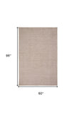 Homeroots 5' X 8' Pink And Ivory Hand Woven Area Rug Pink,Ivory Viscose 512408