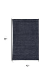 Homeroots 4' X 6' Blue Hand Woven Area Rug Blue Viscose 512412