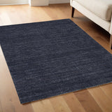 Homeroots 4' X 6' Blue Hand Woven Area Rug Blue Viscose 512412