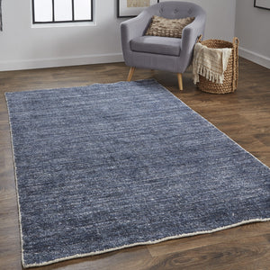 Homeroots 2' X 3' Blue Hand Woven Area Rug Blue Viscose 512416