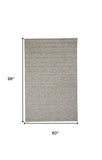 Homeroots 5' X 8' Taupe Hand Woven Area Rug Taupe Viscose 512418