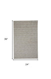 Homeroots 2' X 3' Taupe Hand Woven Area Rug Taupe Viscose 512421