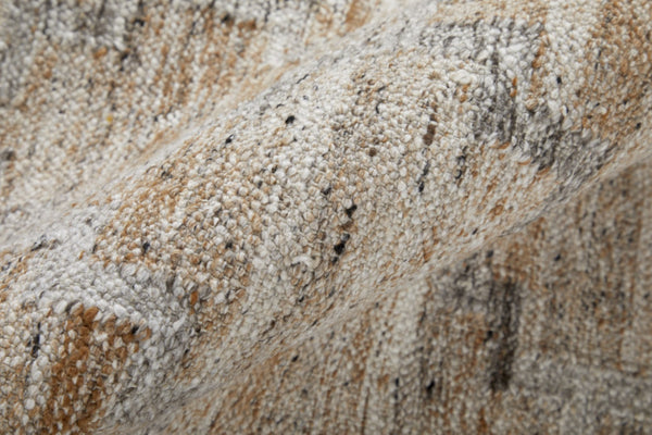 HomeRoots 4' Hand Woven Tan and Gray Geometric Area Rug with Fringe – Stylish, Durable, and Unique Design 10' X 13' 512438