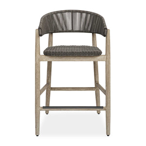 Uttermost Uttermost Dermott Mahogany Wicker Outdoor Counter Stool for Patio Bar Areas 51246