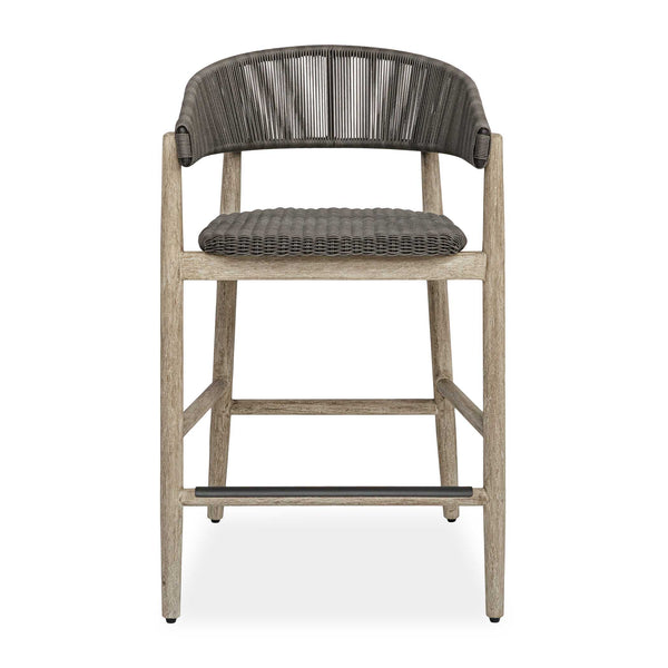 Uttermost Uttermost Dermott Mahogany Wicker Outdoor Counter Stool for Patio Bar Areas 51246
