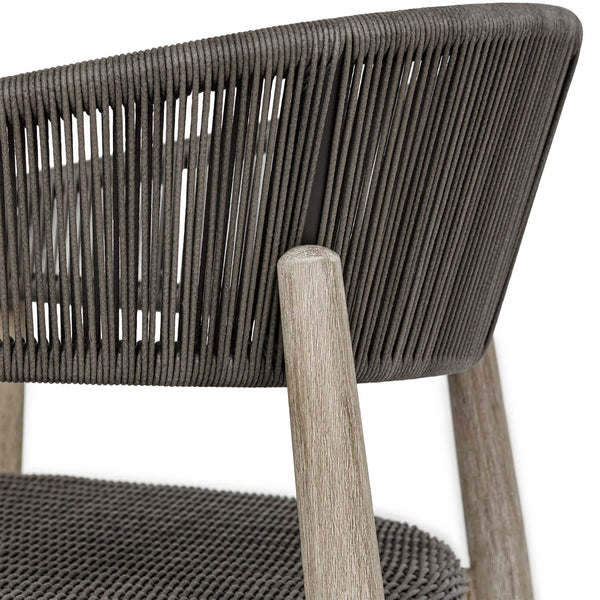 Uttermost Dermott Mahogany Wicker Outdoor Counter Stool for Patio Bar Areas