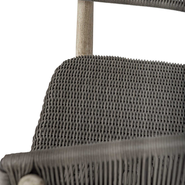Uttermost Dermott Mahogany Wicker Outdoor Counter Stool for Patio Bar Areas