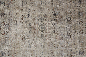 HomeRoots 4' Taupe Ivory and Gray Abstract Distressed Area Rug with Fringed Edges for Modern Home Decor 4' X 6' 512477