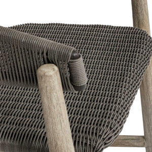 Uttermost Dermott Mahogany and Wicker Outdoor Bar Stool for Coastal Patio Spaces