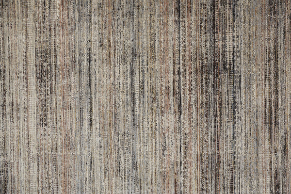 HomeRoots 4' Ivory Gray and Black Abstract Distressed Area Rug with Fringed Edges – Timeless Elegance for Any Room 4' X 6' 512486