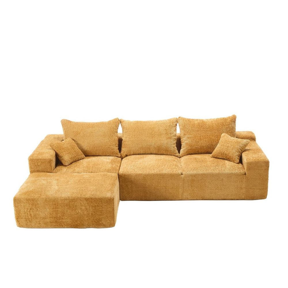 English Elm United L-Shaped Chenille Sofa - Plush Comfort, Spacious Seating, And No Assembly Required For Your Home W1568S00121-GIGA