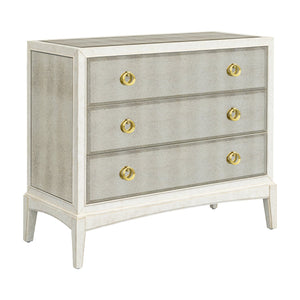 Basset Mirror Kiara Hall Chest - Vintage Cream Wood Frame With Antique Mirrored Finish And Elegant Golden Pulls White Solid Wood,Engineered Wood,Metal 5125-lr-508