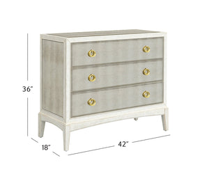 Basset Mirror Kiara Hall Chest - Vintage Cream Wood Frame With Antique Mirrored Finish And Elegant Golden Pulls White Solid Wood,Engineered Wood,Metal 5125-lr-508