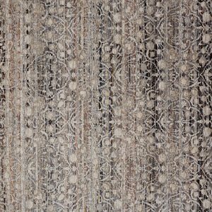 HomeRoots 4' Gray and Ivory Distressed Oriental Area Rug with Fringe – Elegant Comfort for Any Room 4' X 6' 512504