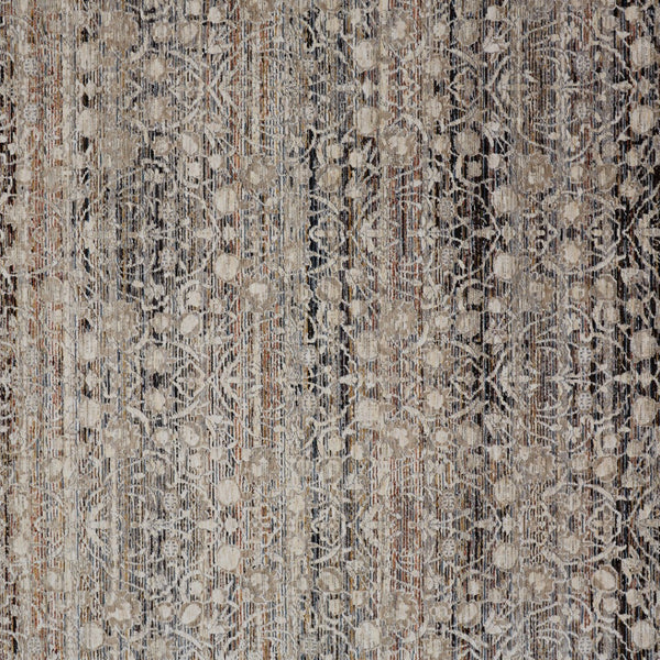 HomeRoots 4' Gray and Ivory Distressed Oriental Area Rug with Fringe – Elegant Comfort for Any Room 4' X 6' 512504