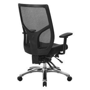 OSP Home Furnishings Progrid Ergonomic Mesh High-back Office Chair with Lumbar Support and Aluminum Base 99893-30