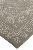 Homeroots 10' X 14' Gray Taupe And Silver Wool Floral Tufted Handmade Distressed Area Rug Gray,Taupe,Silver Wool 512530