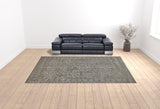 Homeroots 10' X 14' Gray Taupe And Silver Wool Floral Tufted Handmade Distressed Area Rug Gray,Taupe,Silver Wool 512530