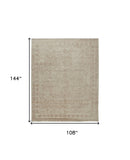 Homeroots 9' X 12' Ivory Tan And Pink Wool Floral Tufted Handmade Distressed Area Rug Ivory,Tan,Pink Wool 512535