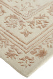 Homeroots 9' X 12' Ivory Tan And Pink Wool Floral Tufted Handmade Distressed Area Rug Ivory,Tan,Pink Wool 512535