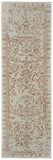 Homeroots 8' Pink And Ivory Wool Floral Hand Tufted Distressed Runner Rug Ivory,Tan,Pink Wool 512537