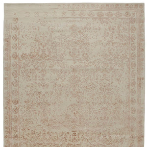 Homeroots 2' X 3' Pink And Ivory Wool Floral Hand Tufted Distressed Area Rug Ivory,Tan,Pink Wool 512538