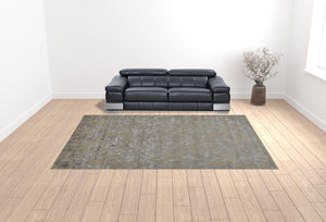 Homeroots 10' X 14' Tan Silver And Gray Wool Floral Tufted Handmade Area Rug Tan,Silver,Gray Wool 512554