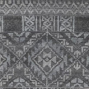 HomeRoots 4' Hand-Knotted Geometric Area Rug in Gray, Ivory & Pink – Perfect for Modern Home Decor Spaces 10' Runner 512569