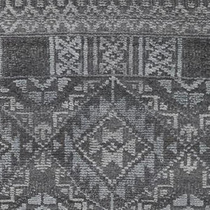 HomeRoots 4' Hand-Knotted Geometric Area Rug in Gray, Ivory & Pink – Perfect for Modern Home Decor Spaces 10' Runner 512569