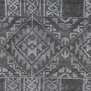 HomeRoots 4' Hand-Knotted Geometric Area Rug in Gray, Ivory & Pink – Perfect for Modern Home Decor Spaces 10' Runner 512569
