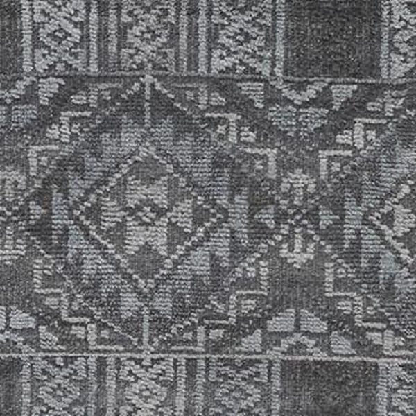 HomeRoots 4' Hand-Knotted Geometric Area Rug in Gray, Ivory & Pink – Perfect for Modern Home Decor Spaces 10' Runner 512569