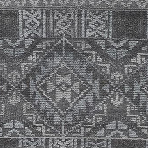 HomeRoots 4' Hand-Knotted Geometric Area Rug in Gray, Ivory & Pink – Perfect for Modern Home Decor Spaces 8' Runner 512570