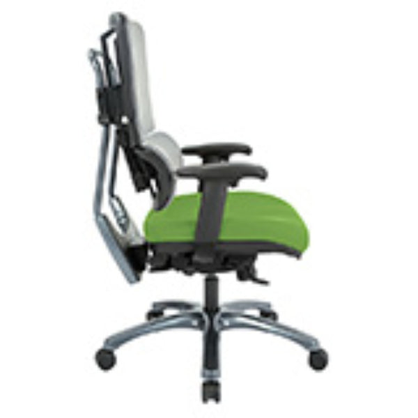 OSP Home Furnishings Vertical Mesh Back Ergonomic Manager Chair with Lumbar Support and Titanium Rolling Base 99667T-6