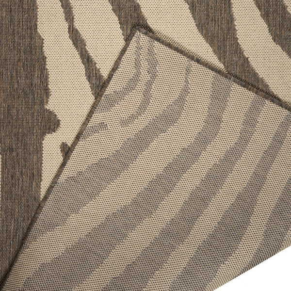 Capel Rugs Cape Town Organic Abstract Animal Print Rug For Indoor/Outdoor Use – Durable & Easy Care Design Taupe, White 100% Olefin 5126rs07101010700