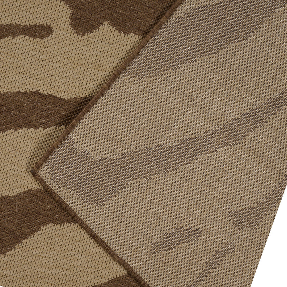 Capel Rugs Cape Town Organic Abstract Animal Print Rug For Indoor/Outdoor Use – Durable & Easy Care Design Brown, White 100% Olefin 5126rs05030706770