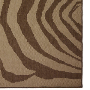 Capel Rugs Cape Town Organic Abstract Animal Print Rug For Indoor/Outdoor Use – Durable & Easy Care Design Brown, White 100% Olefin 5126rs05030706770