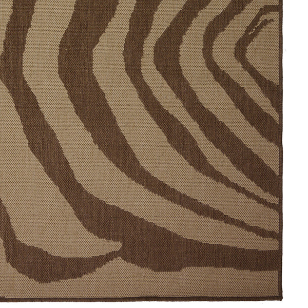 Capel Rugs Cape Town Organic Abstract Animal Print Rug For Indoor/Outdoor Use – Durable & Easy Care Design Brown, White 100% Olefin 5126rs05030706770