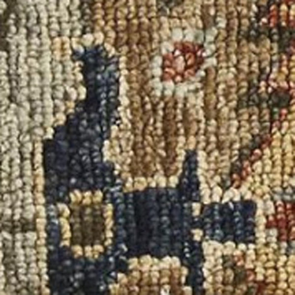 HomeRoots 4' Hand-Knotted Gray and Ivory Wool Oriental Area Rug with Fringed Edges for Timeless Elegance 5' X 8' 512621