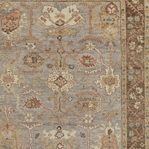 Homeroots 2' X 3' Brown And Ivory Wool Floral Hand Knotted Area Rug With Fringe  Wool 512643