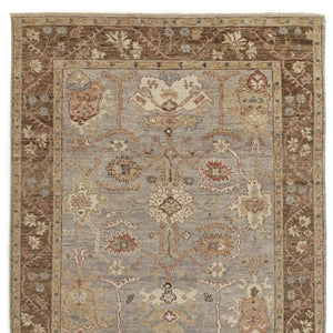 Homeroots 2' X 3' Brown And Ivory Wool Floral Hand Knotted Area Rug With Fringe  Wool 512643
