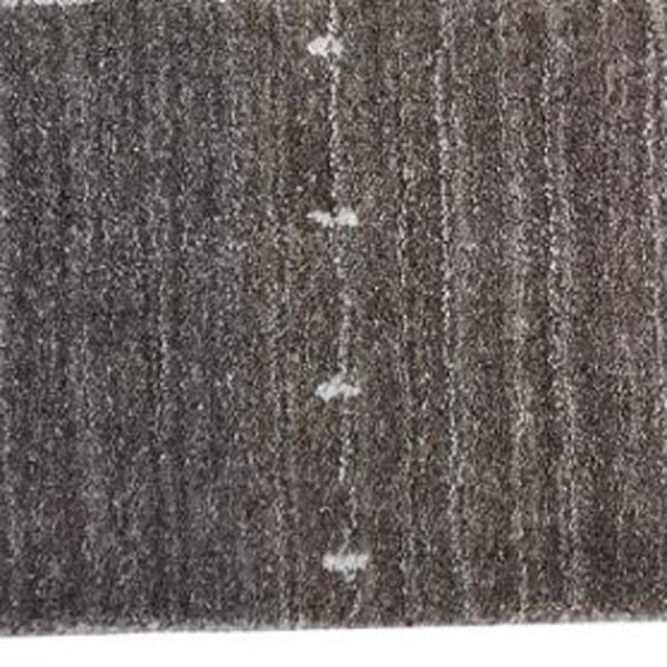 Homeroots 8' X 10' Gray Silver And Black Wool Hand Knotted Stain Resistant Area Rug Gray,Silver,Black Wool 512667
