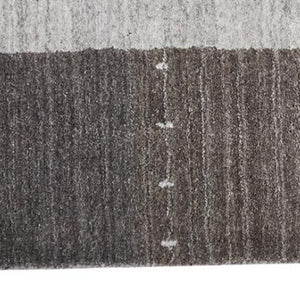 Homeroots 2' X 3' Gray Silver And Black Wool Hand Knotted Stain Resistant Area Rug Gray,Silver,Black Wool 512669