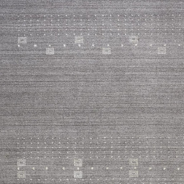 HomeRoots 4' Gray and Ivory Hand-Knotted Wool Oriental Shag Rug – Soft, Durable, and Stylish for Any Room 4' X 6' 512688