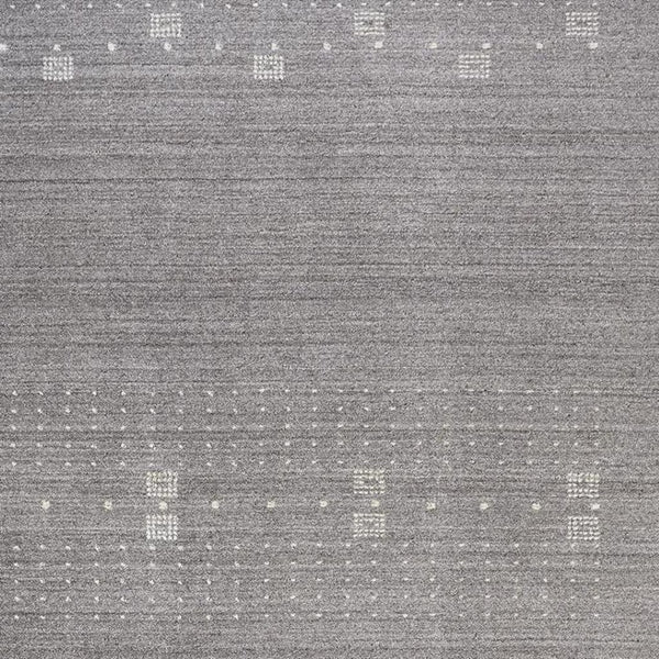 HomeRoots 4' Gray and Ivory Hand-Knotted Wool Oriental Shag Rug – Soft, Durable, and Stylish for Any Room 4' X 6' 512688