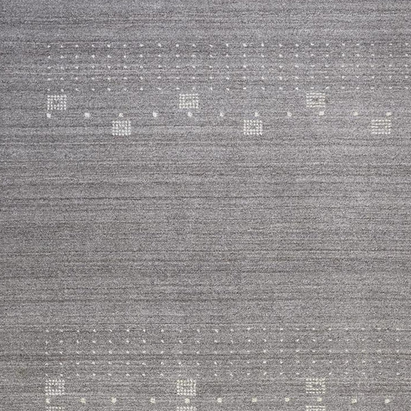 HomeRoots 4' Gray and Ivory Hand-Knotted Wool Oriental Shag Rug – Soft, Durable, and Stylish for Any Room 9' X 12' 512691