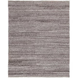 Homeroots 10' X 14' Gray And Ivory Striped Shag Hand Woven Area Rug Taupe,Brown,Ivory Polyester 512704