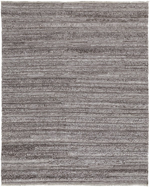 Homeroots 2' X 3' Taupe Brown And Ivory Striped Hand Woven Stain Resistant Area Rug Taupe,Brown,Ivory Polyester 512705