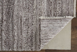 Homeroots 2' X 3' Taupe Brown And Ivory Striped Hand Woven Stain Resistant Area Rug Taupe,Brown,Ivory Polyester 512705