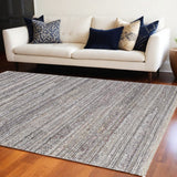 Homeroots 10' X 14' Taupe Ivory And Red Striped Hand Woven Stain Resistant Area Rug Taupe,Ivory,Red Polyester 512722