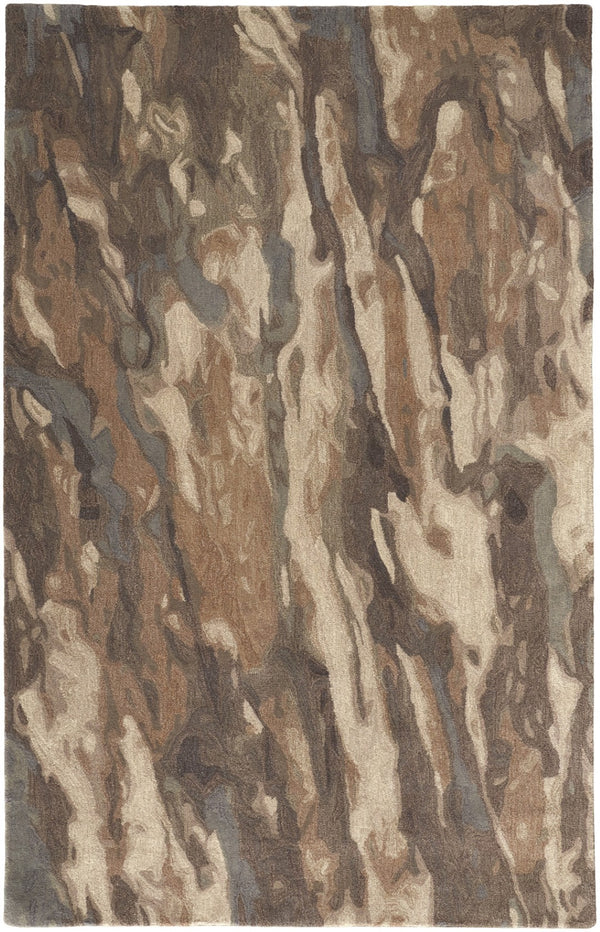 HomeRoots 4' Wool Abstract Hand-Tufted Area Rug in Green and Ivory - Modern Style for Cozy Living Spaces 8' X 10' 512732